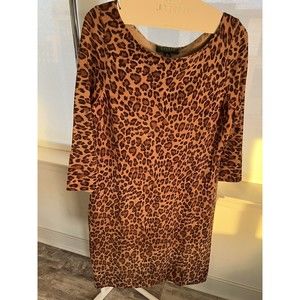 Ralph Lauren Leopard Print Dress size L